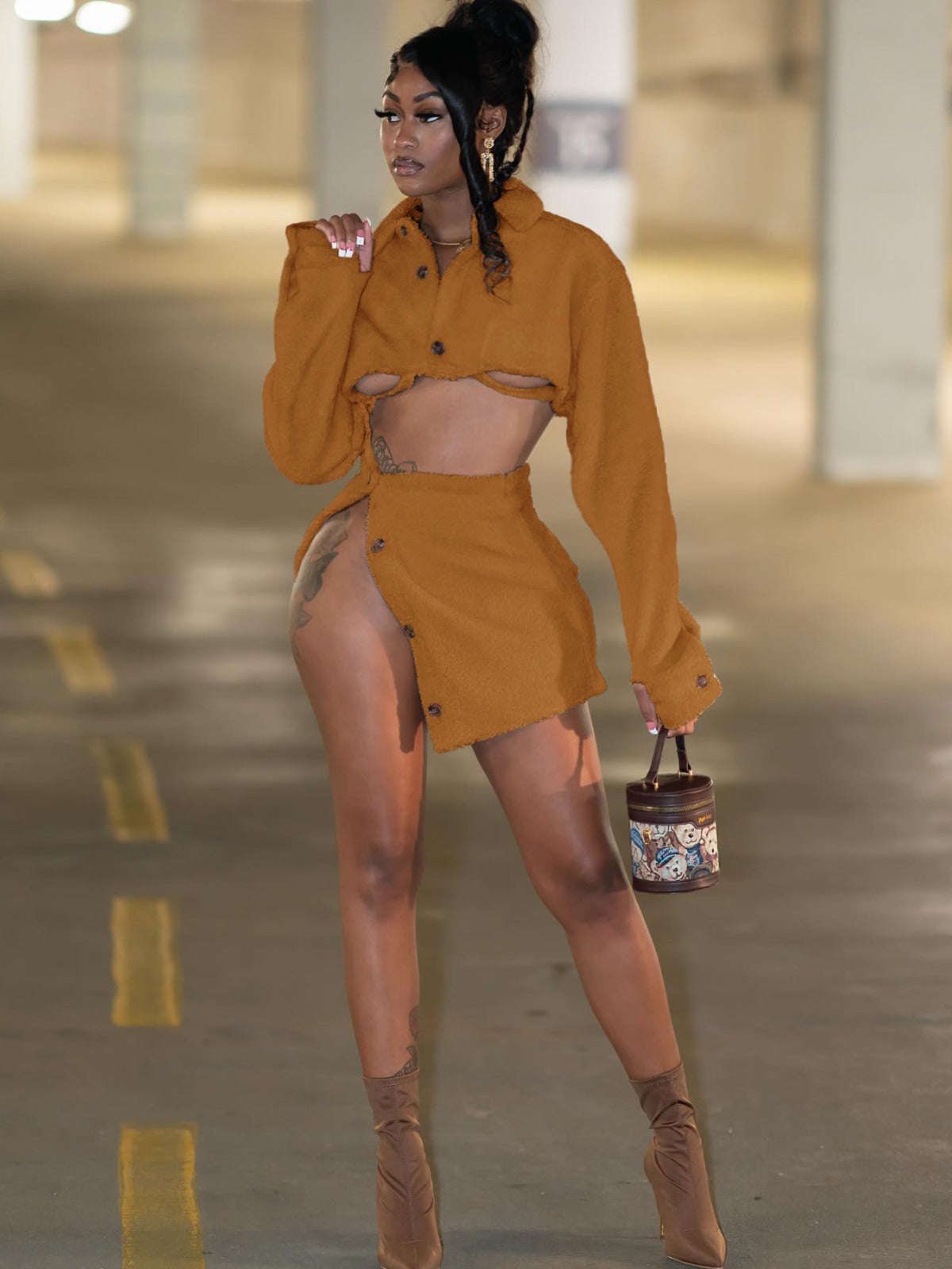 Women's Split Skirt Set