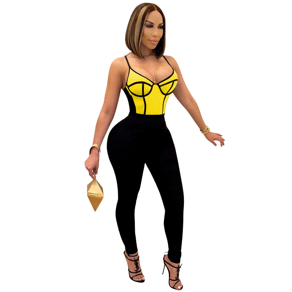 Women's Fashion Sexy Suspender Tight Women's Jumpsuit