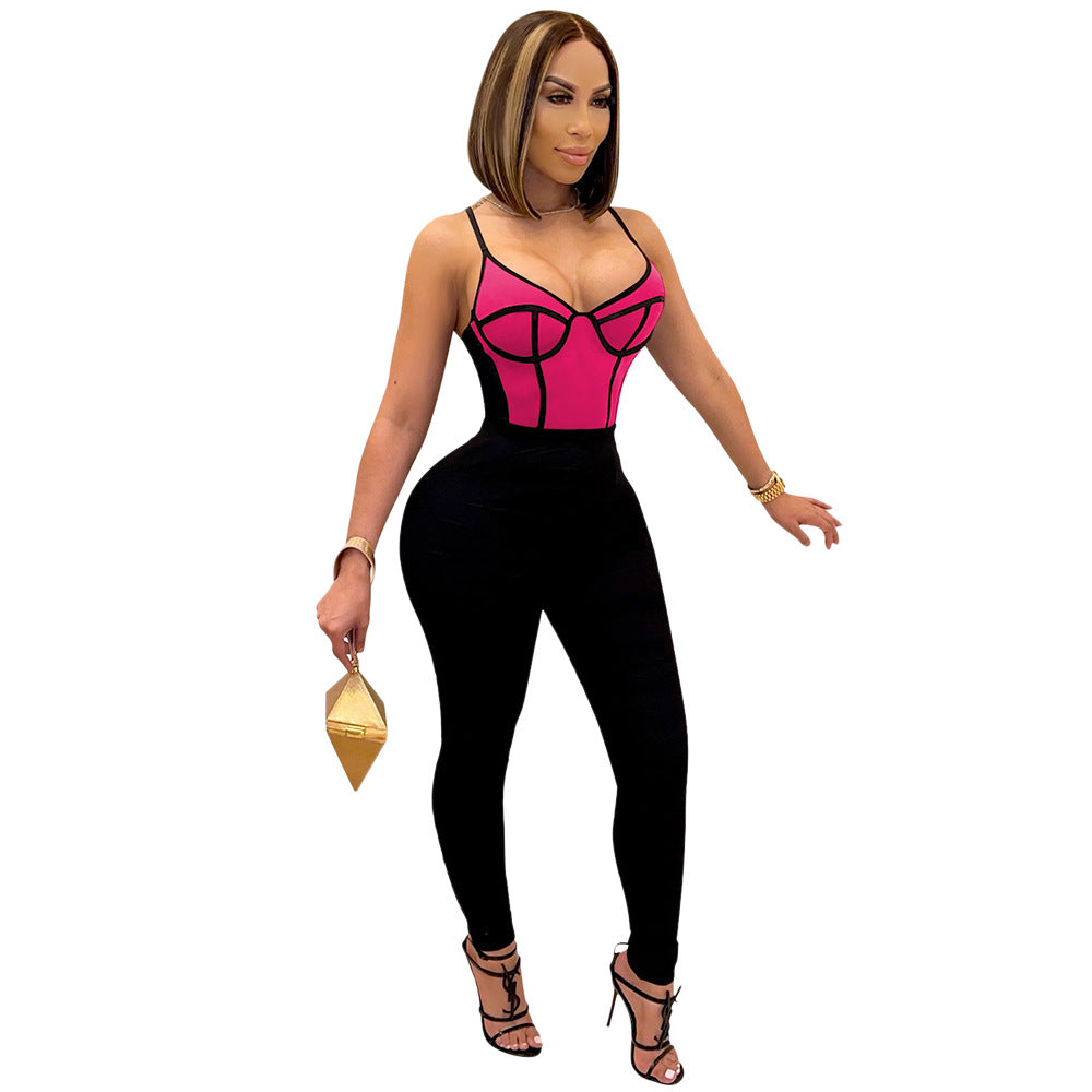 Women's Fashion Sexy Suspender Tight Women's Jumpsuit