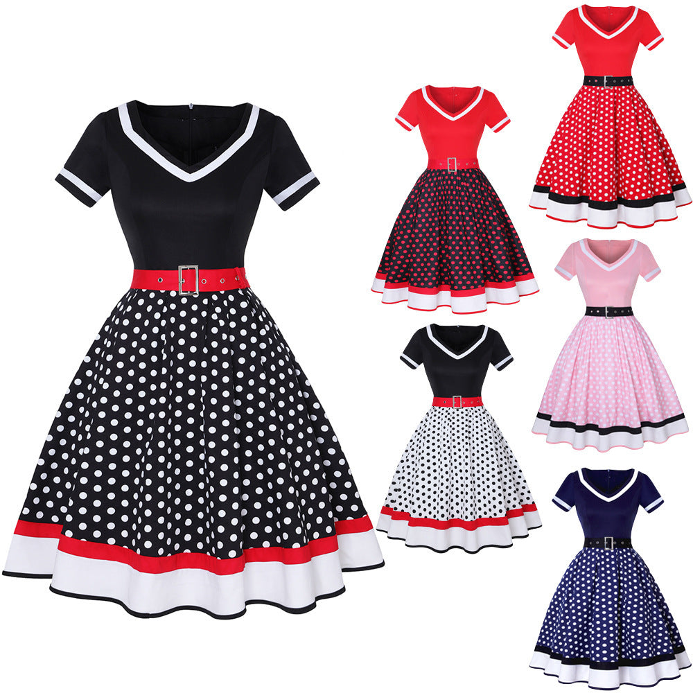 Retro Women's Polka Dot Dress