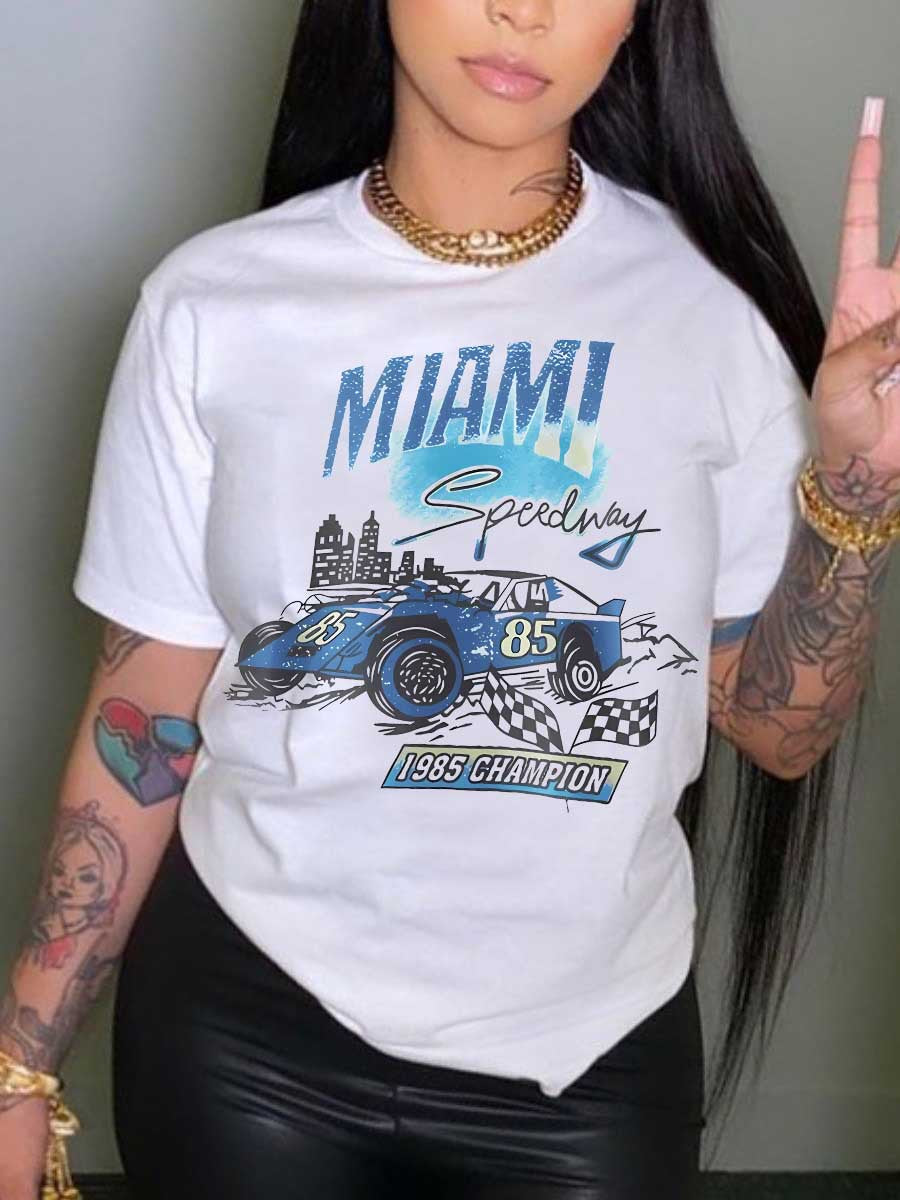 Miami Speedway Racer Tee