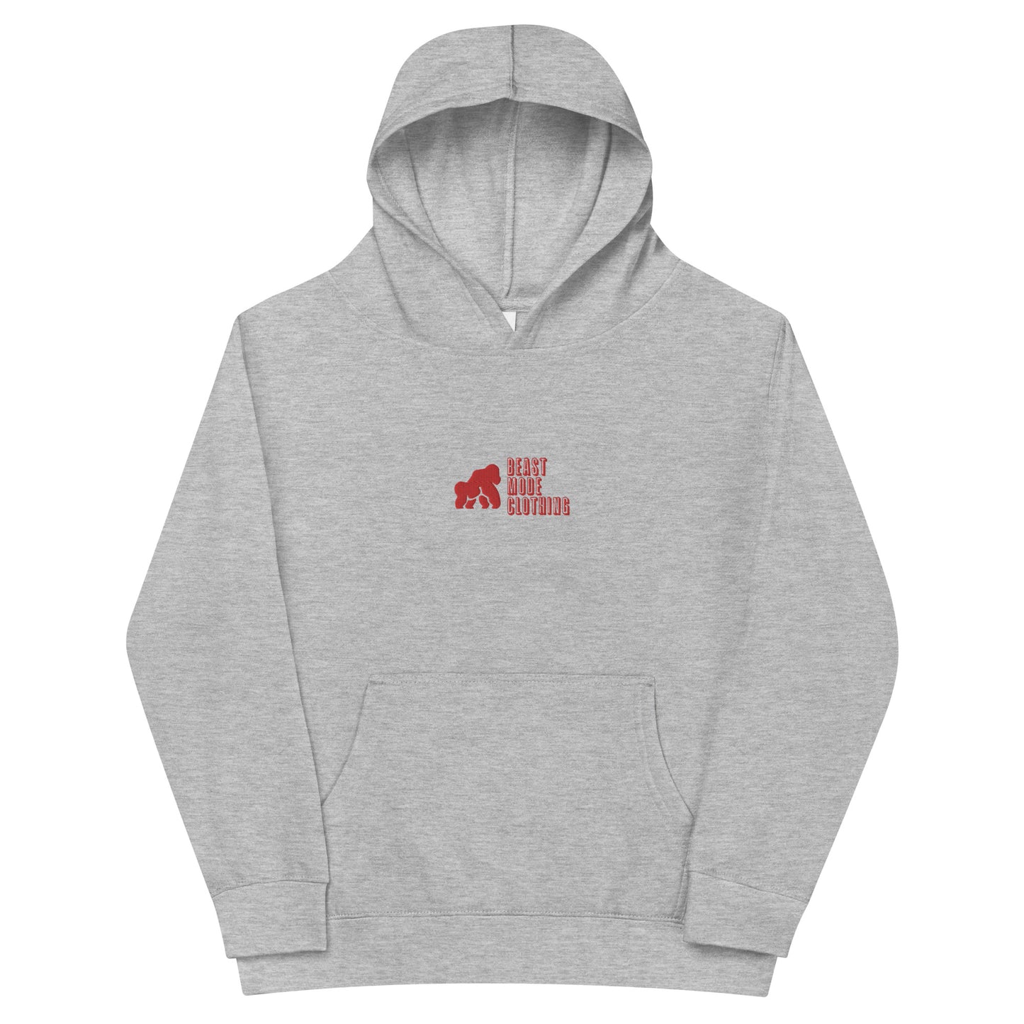 Kids fleece hoodie- Em red