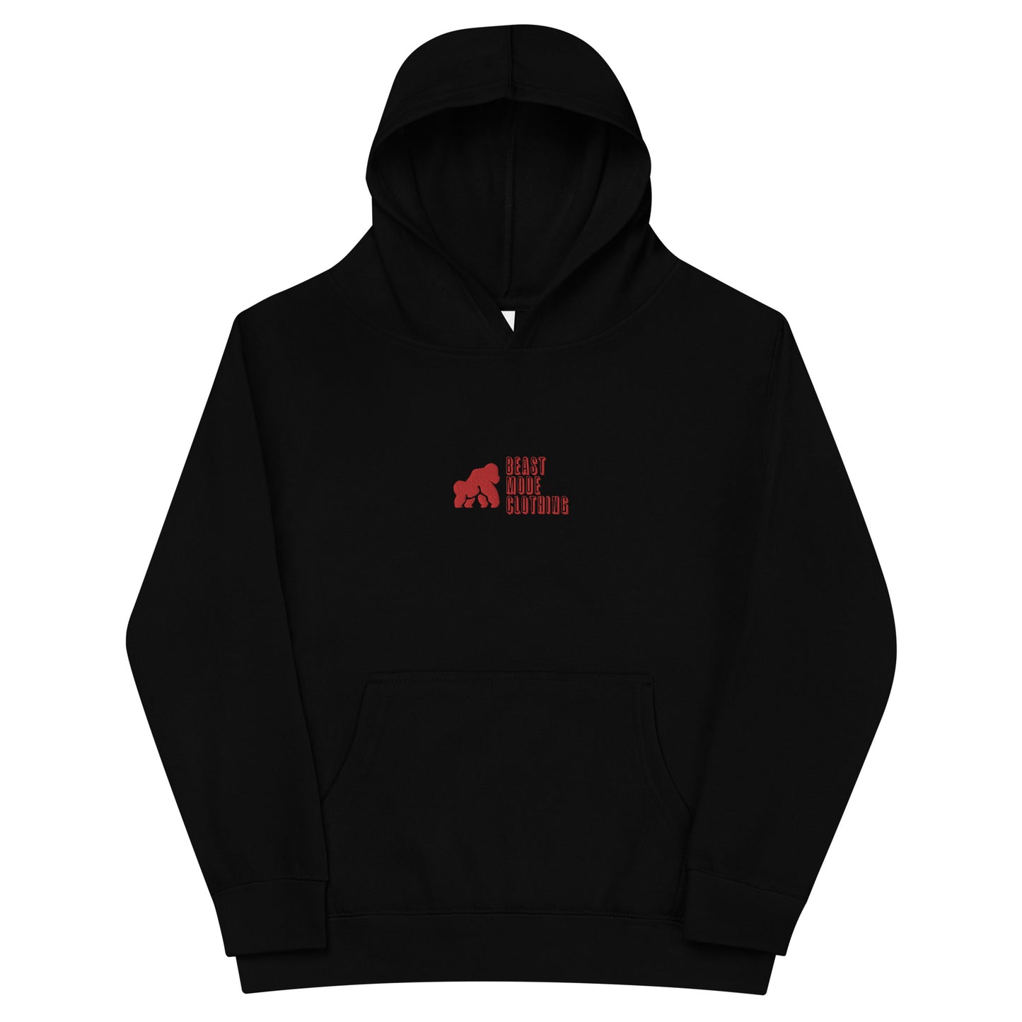 Kids fleece hoodie- Em red