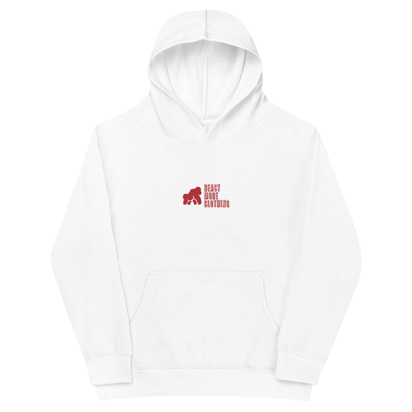 Kids fleece hoodie- Em red