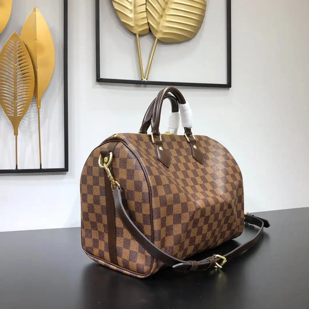 Speedy Bandoulière Damier Azur Canvas Women Handbag - Bag