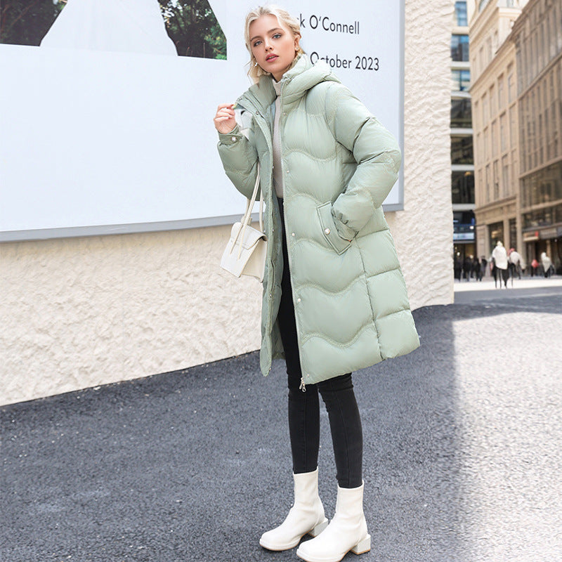 Women's Mid-length Winter Down Cotton Jacket